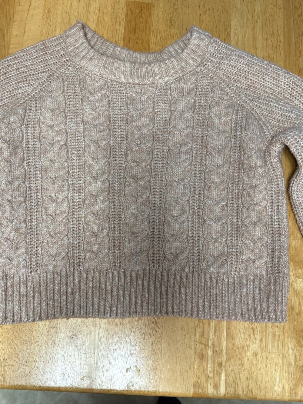 Soft Cable-Knit Crewneck Sweater Altar’d State